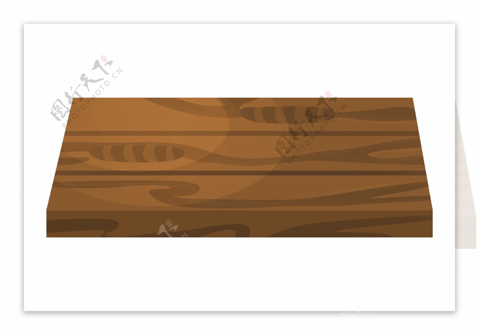褐色的木纹木板插画