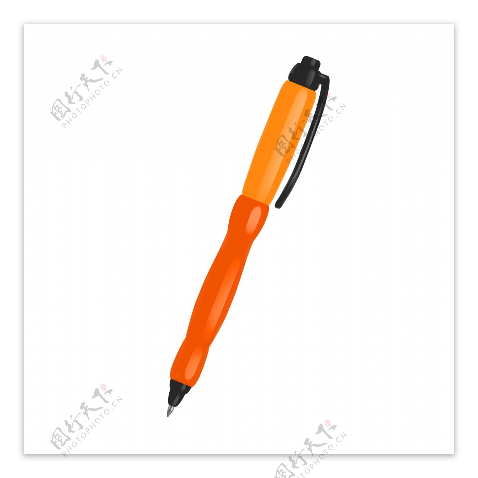 橙色的自动笔插画