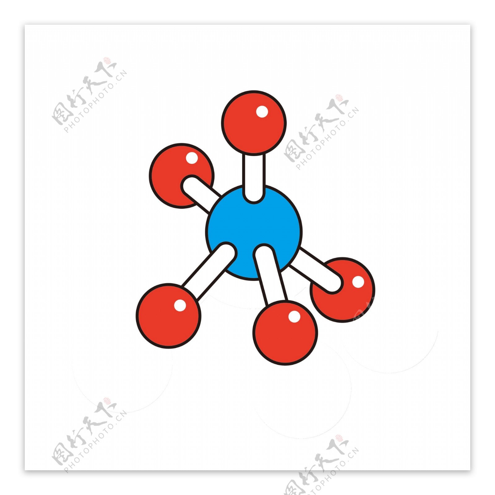 科学分子模型插画
