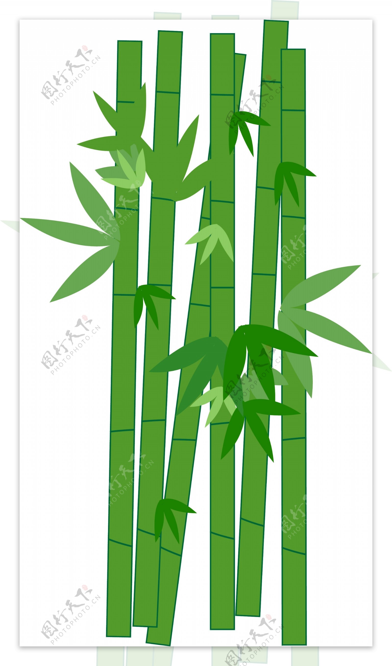一片中国风的竹林