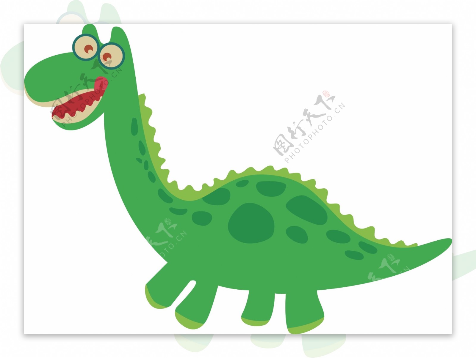 可爱恐龙绿色恐龙