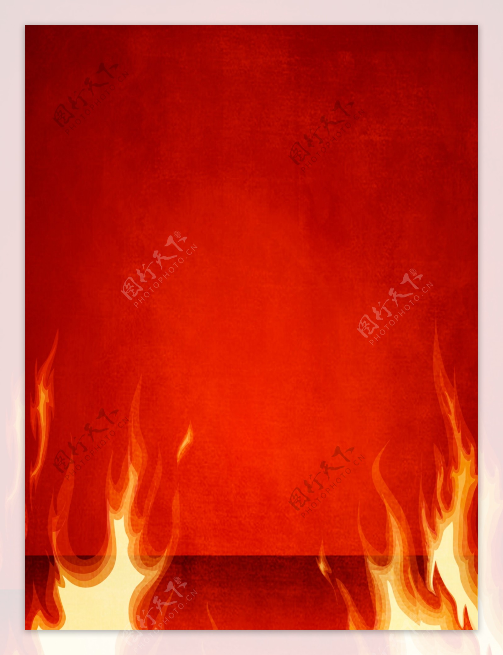 红色火焰大气烧烤美食通用背景图