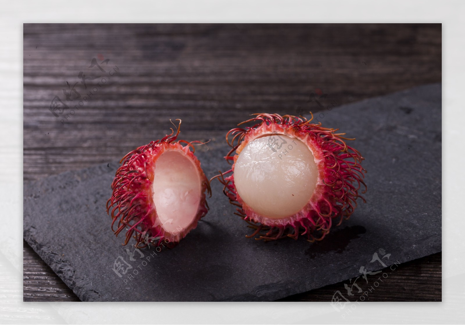 实物图摄影图水果新鲜红毛丹2