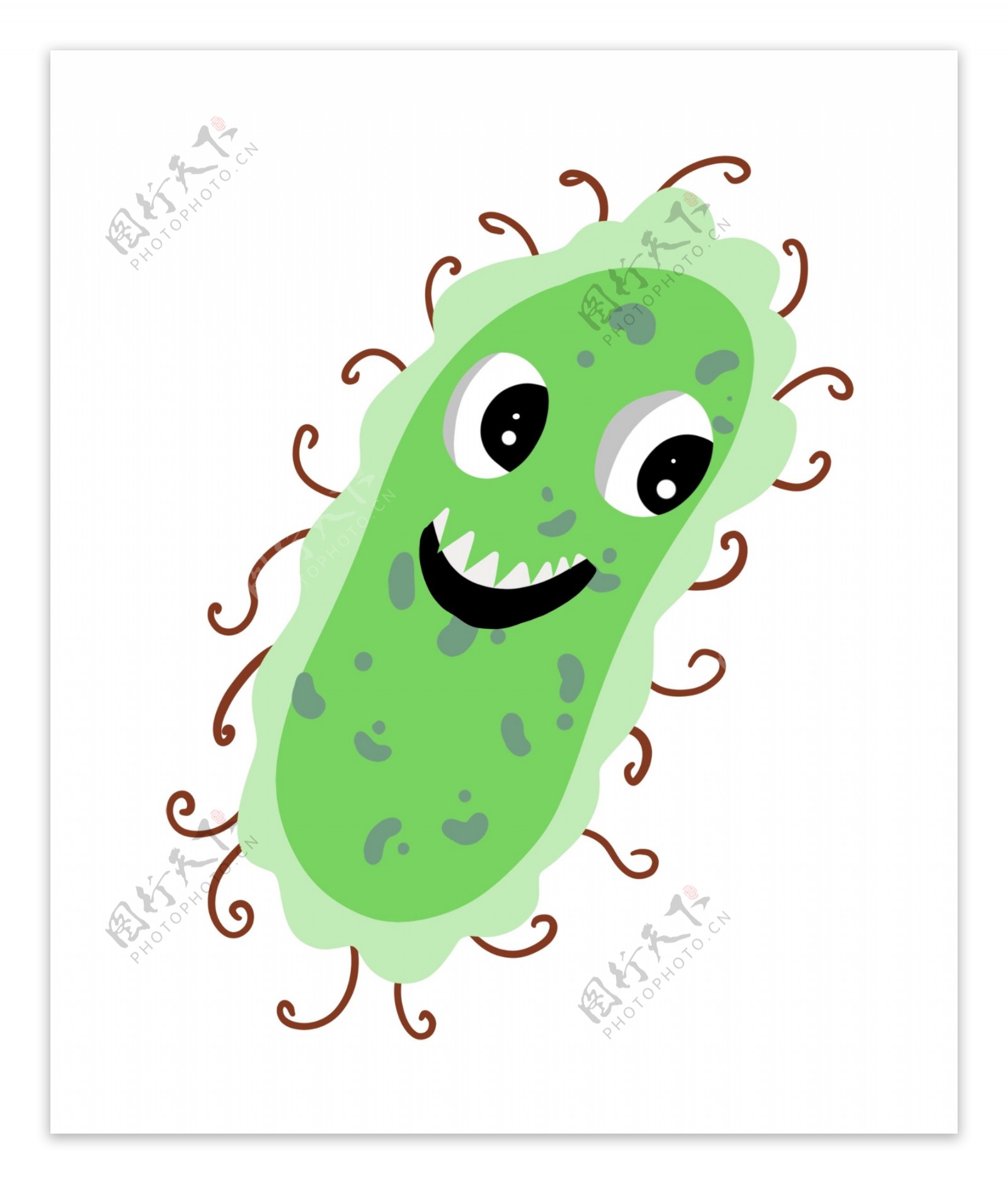 卡通细菌病毒插图