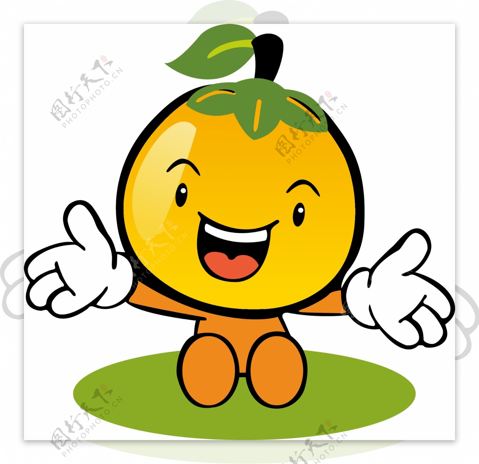 卡通人物橘子可爱水果
