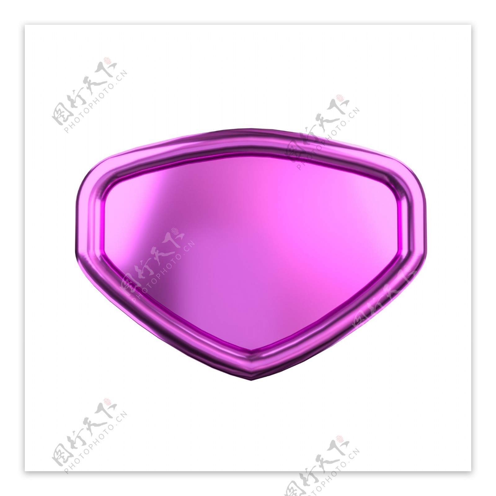 C4D紫色立体不规则图形标题框