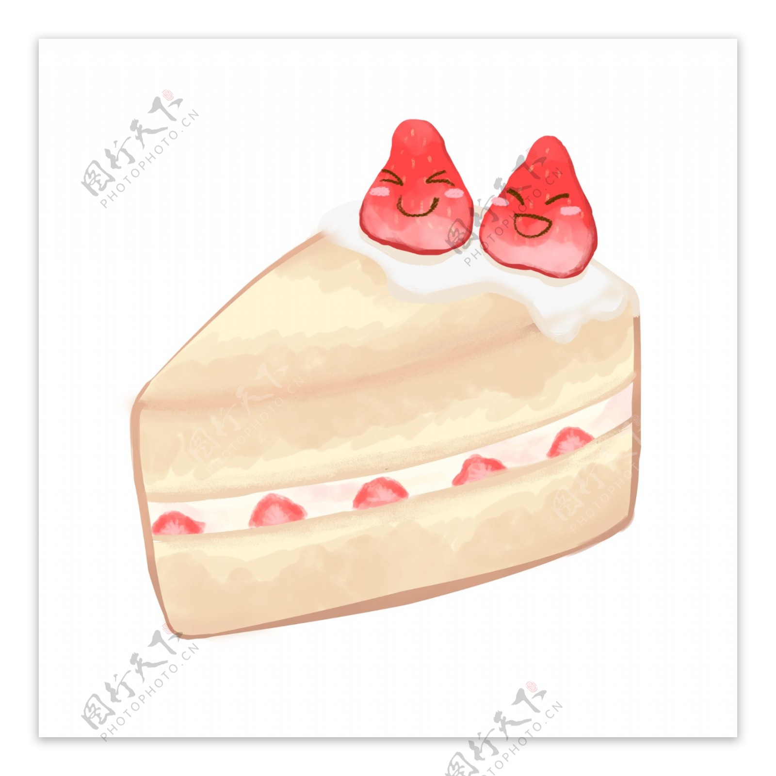 三角形水果蛋糕插图
