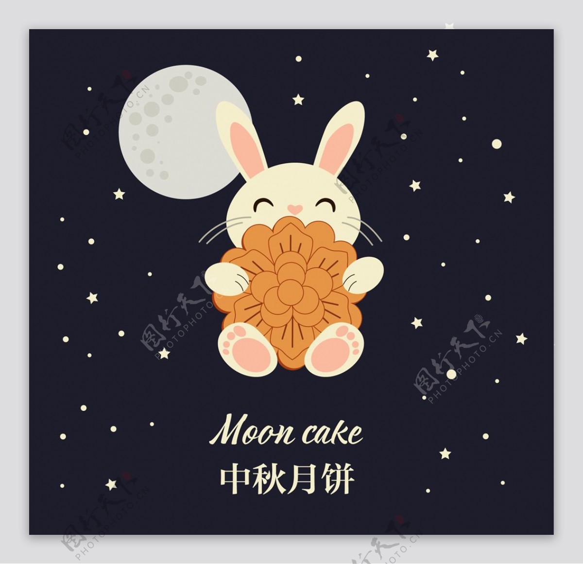 小可爱兔子月饼