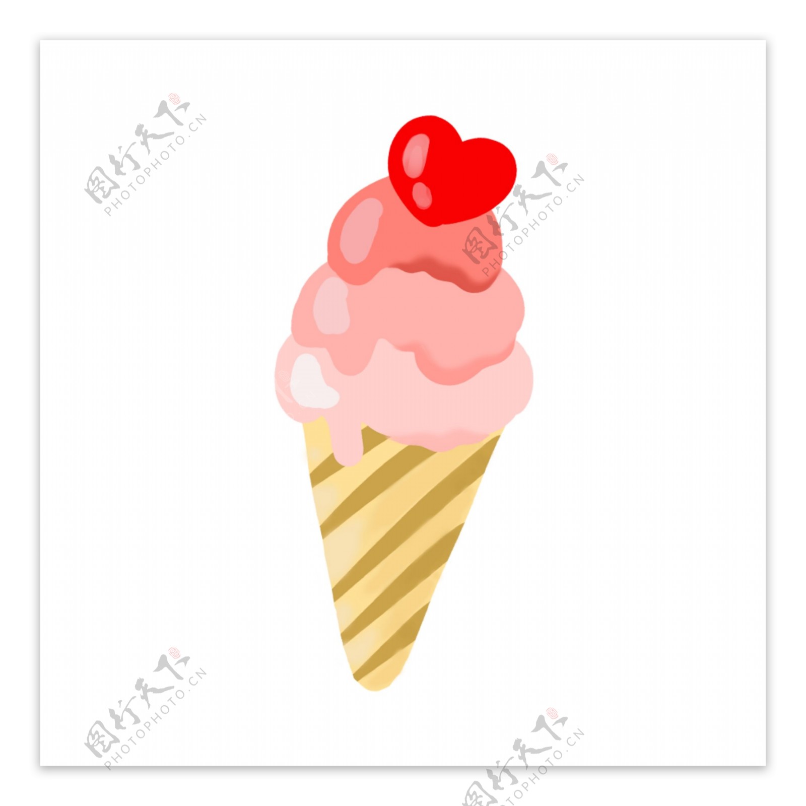 可爱卡通冰淇淋矢量图