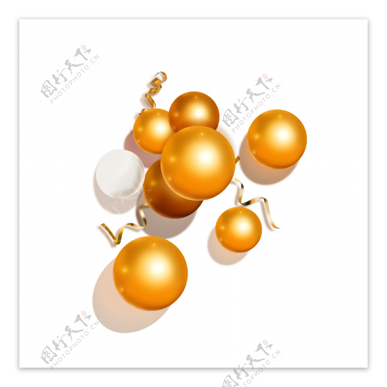 金色气球精致装饰
