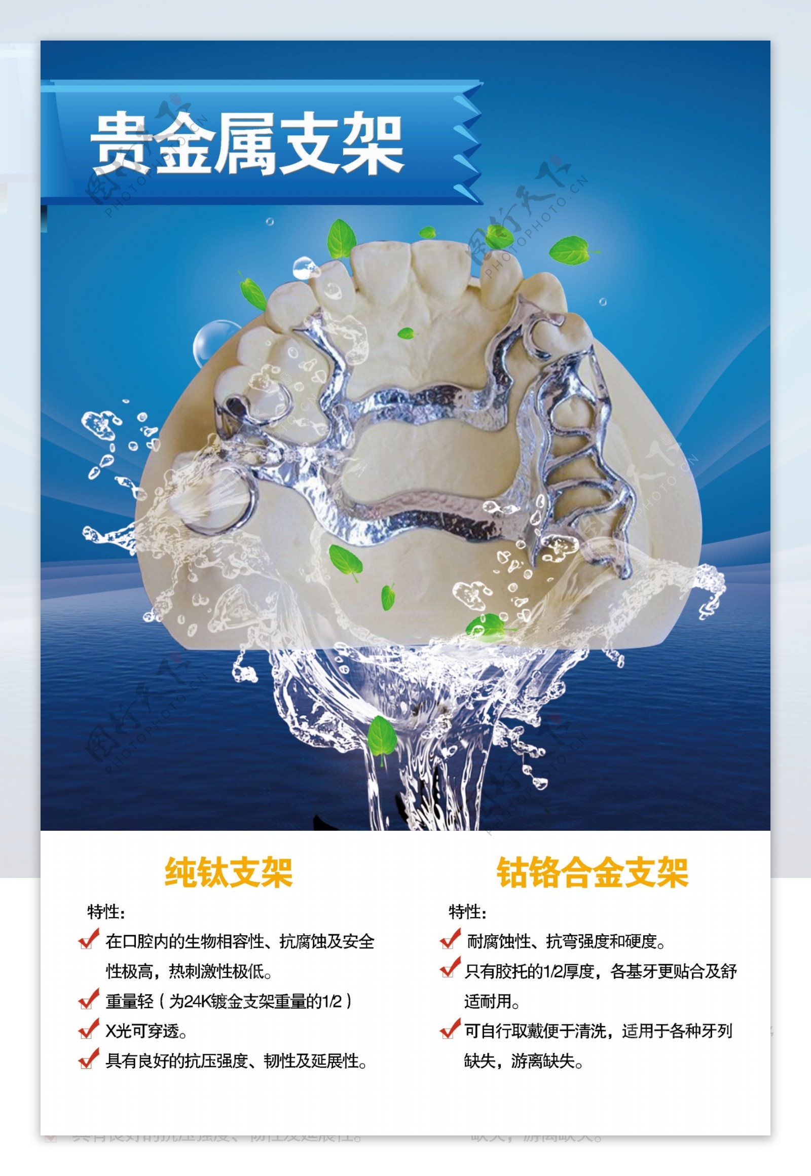 牙科设计展板医疗口腔