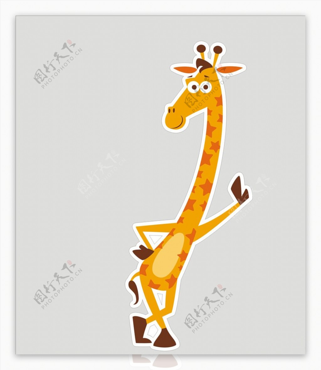 卡通图案长颈鹿