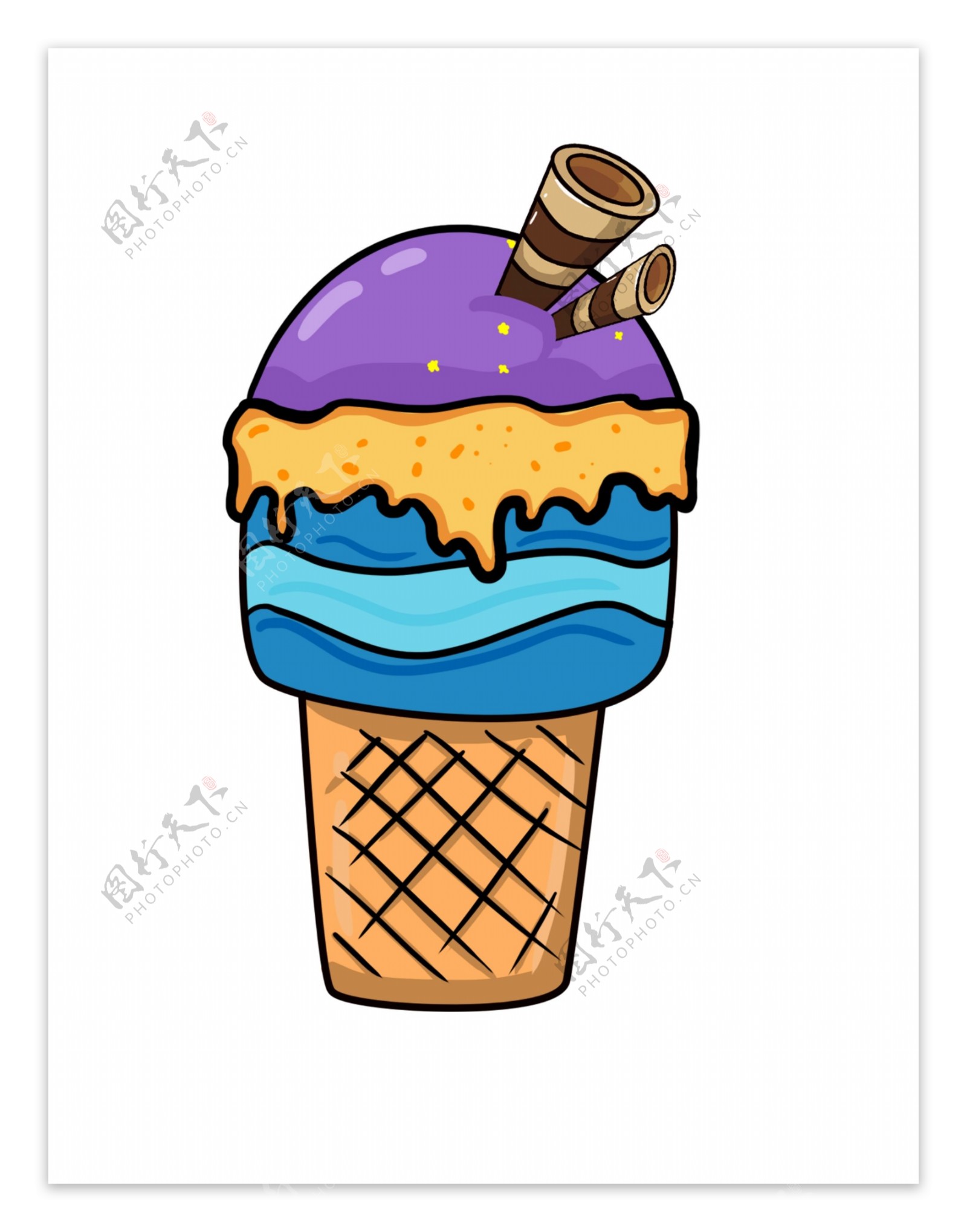 夏季冰淇淋装饰