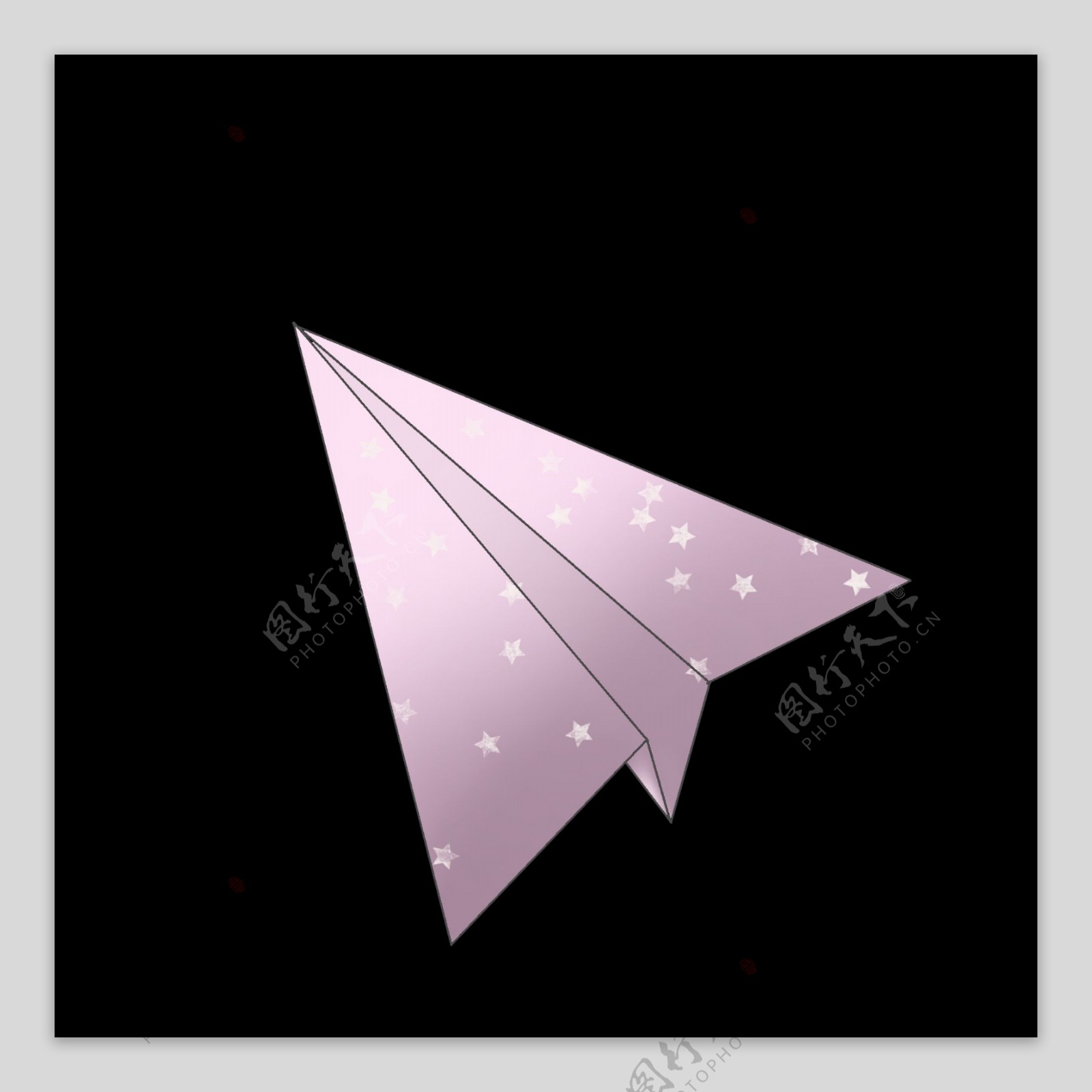 五四青年节粉色纸飞机装饰免扣