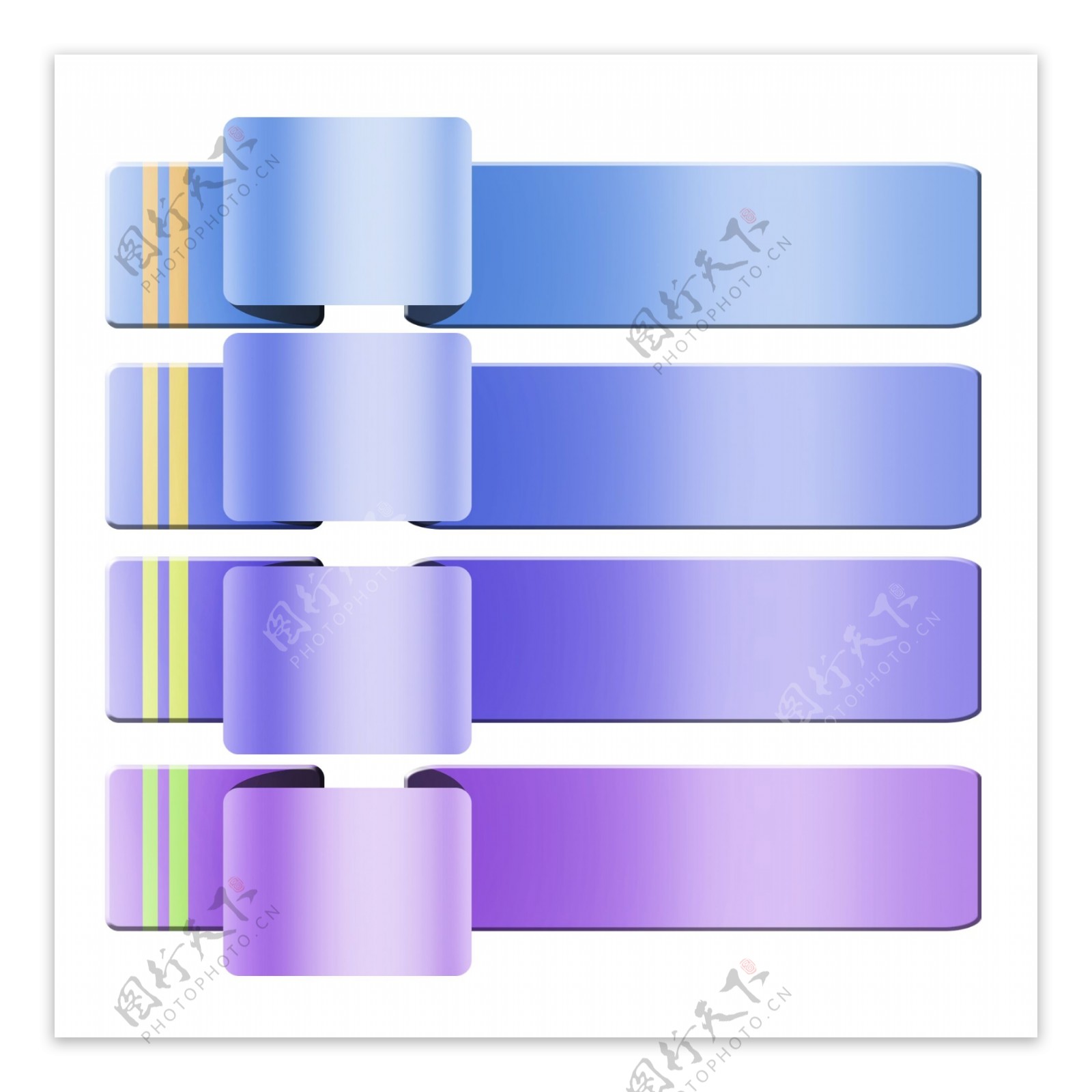 PPT紫色目录图表