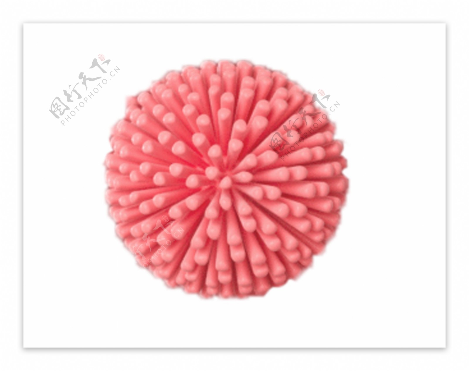 粉色毛刺球