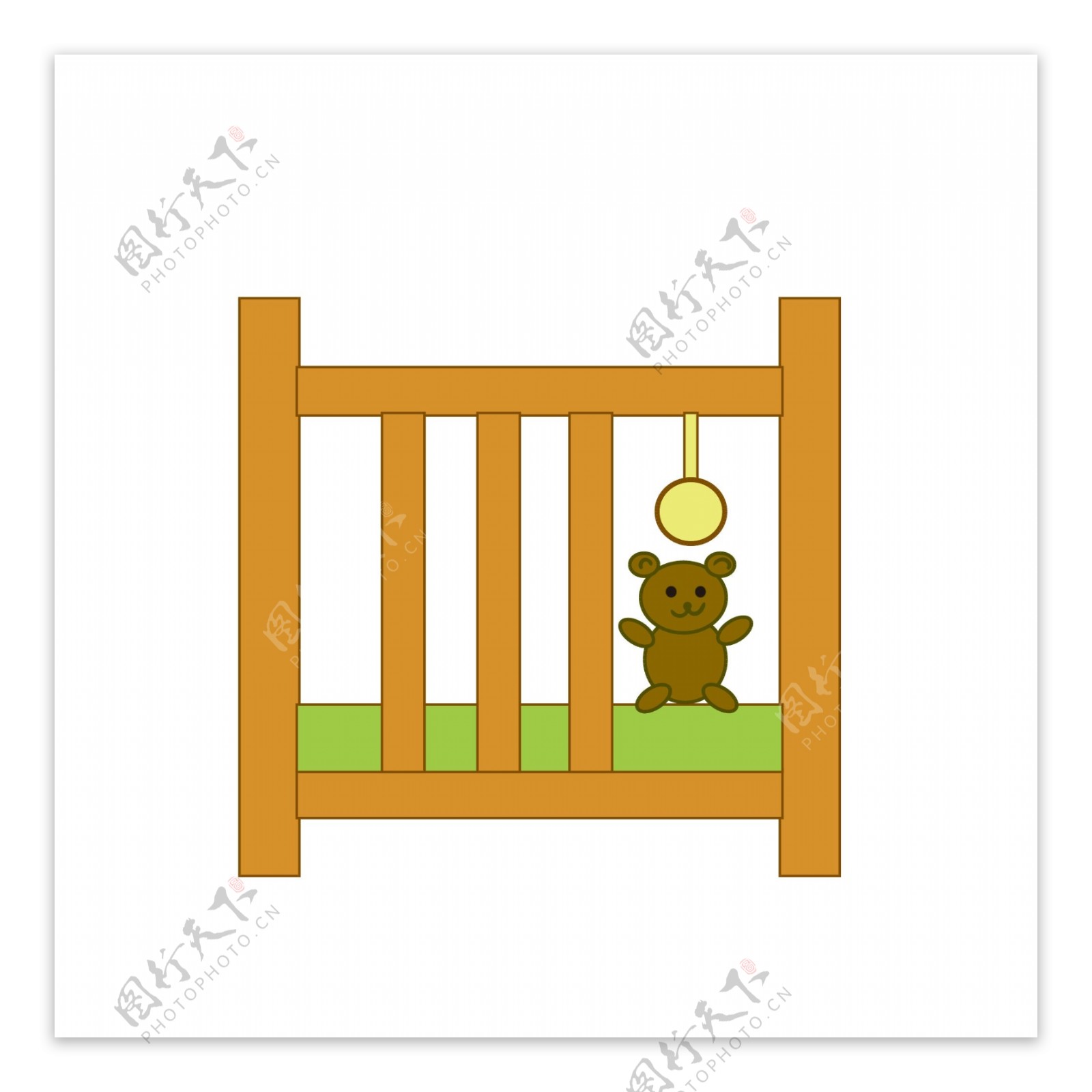木质婴儿床家具