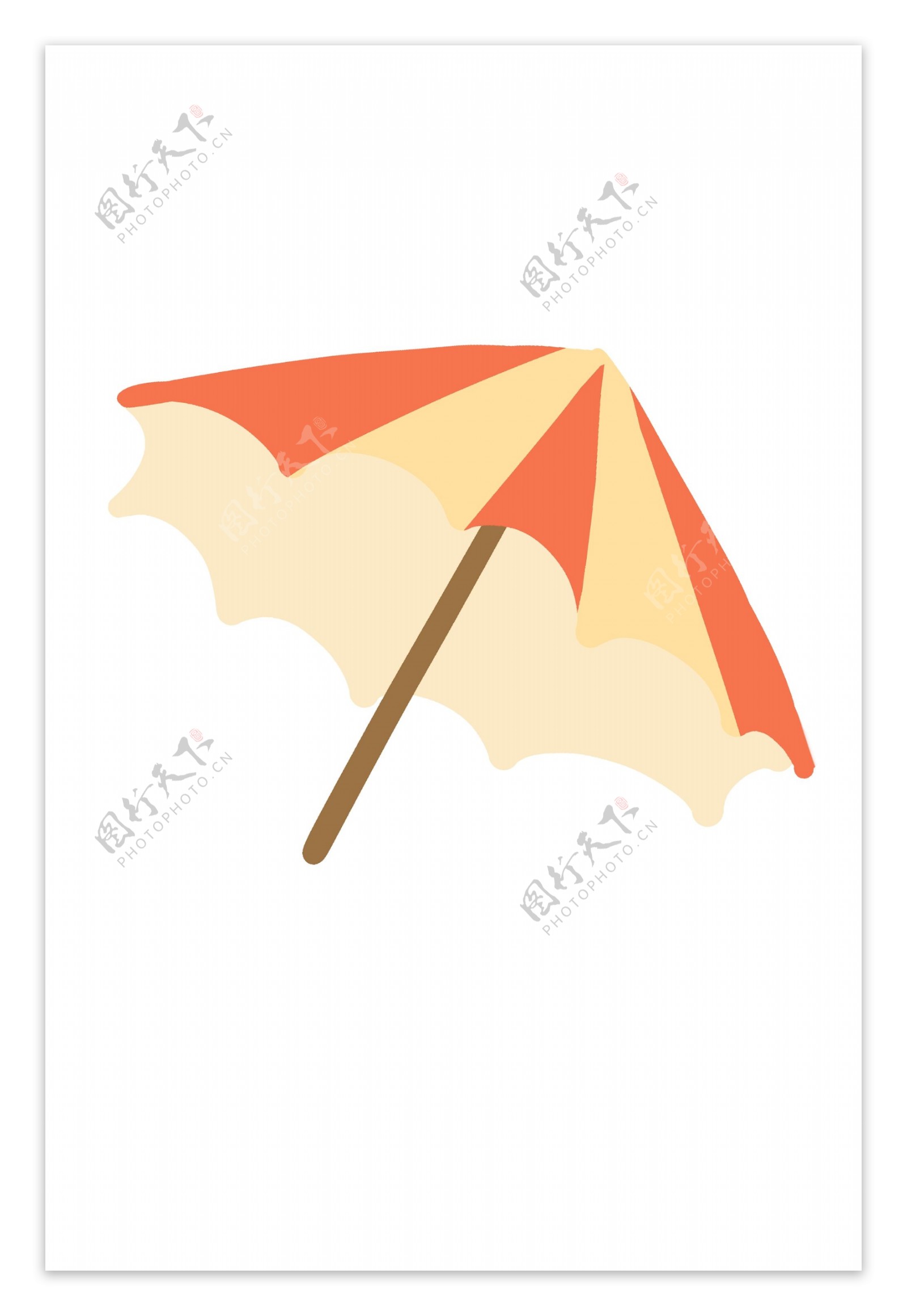 夏季红色遮阳伞PNG