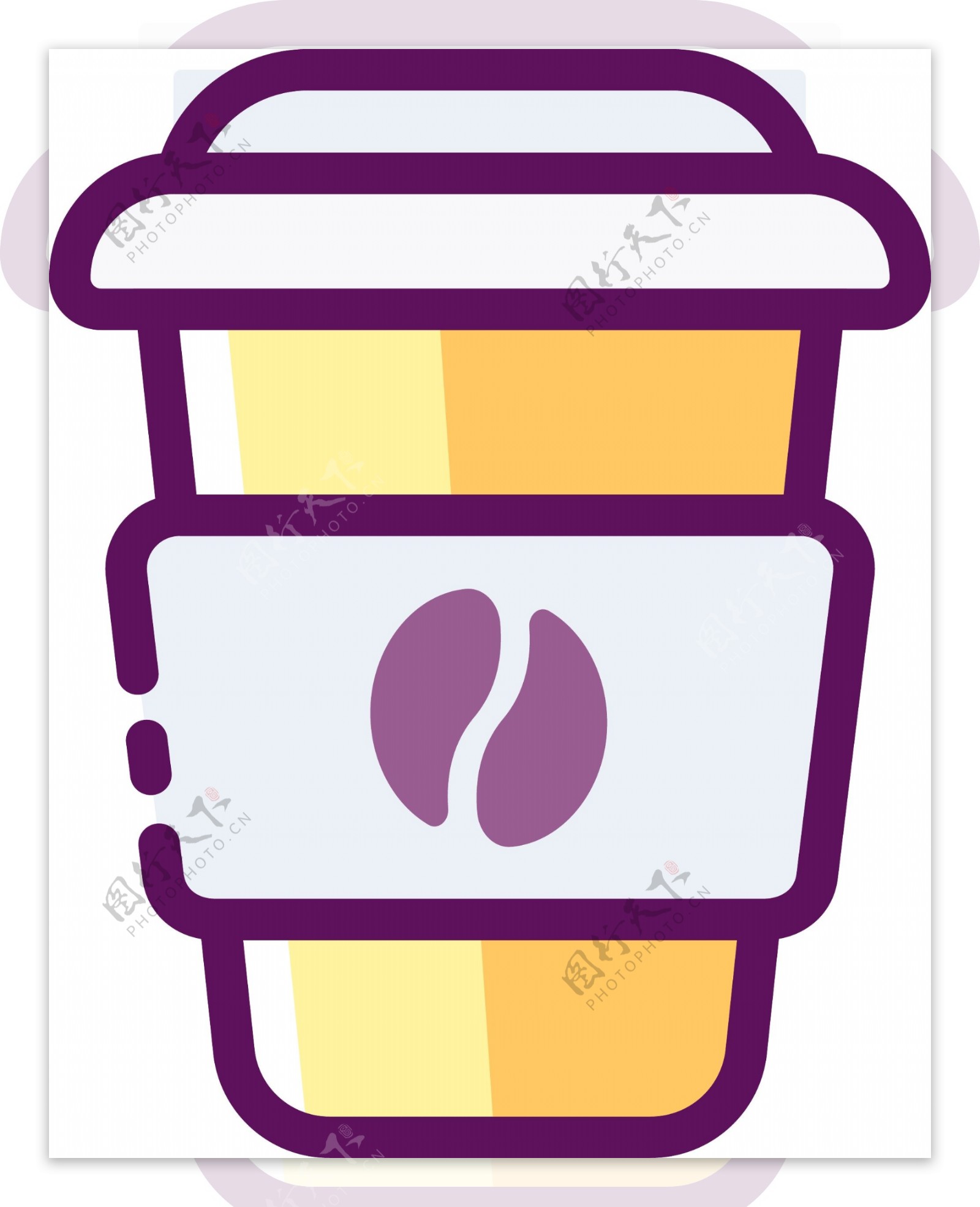 彩色创意奶茶杯子元素