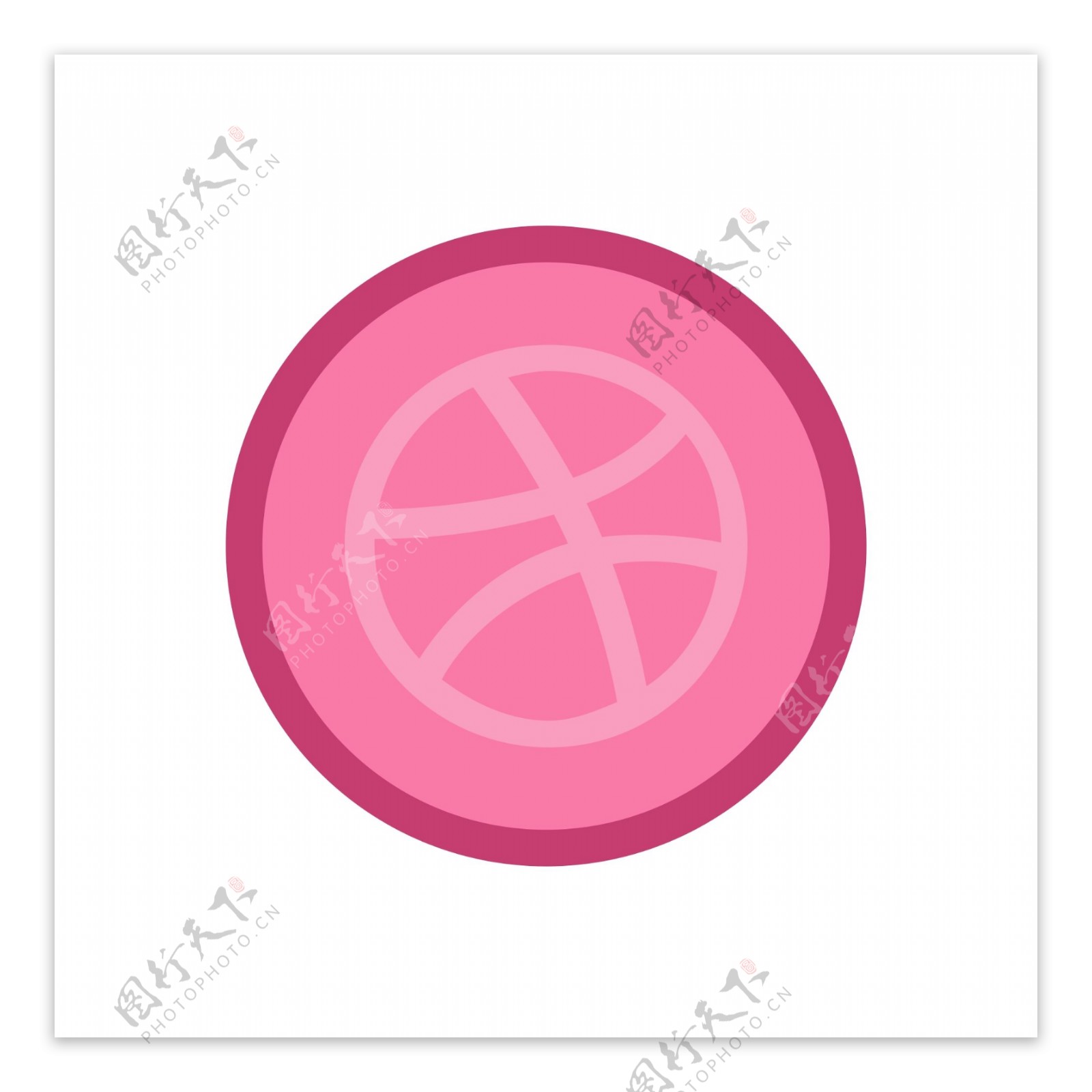 粉色篮球图标素材