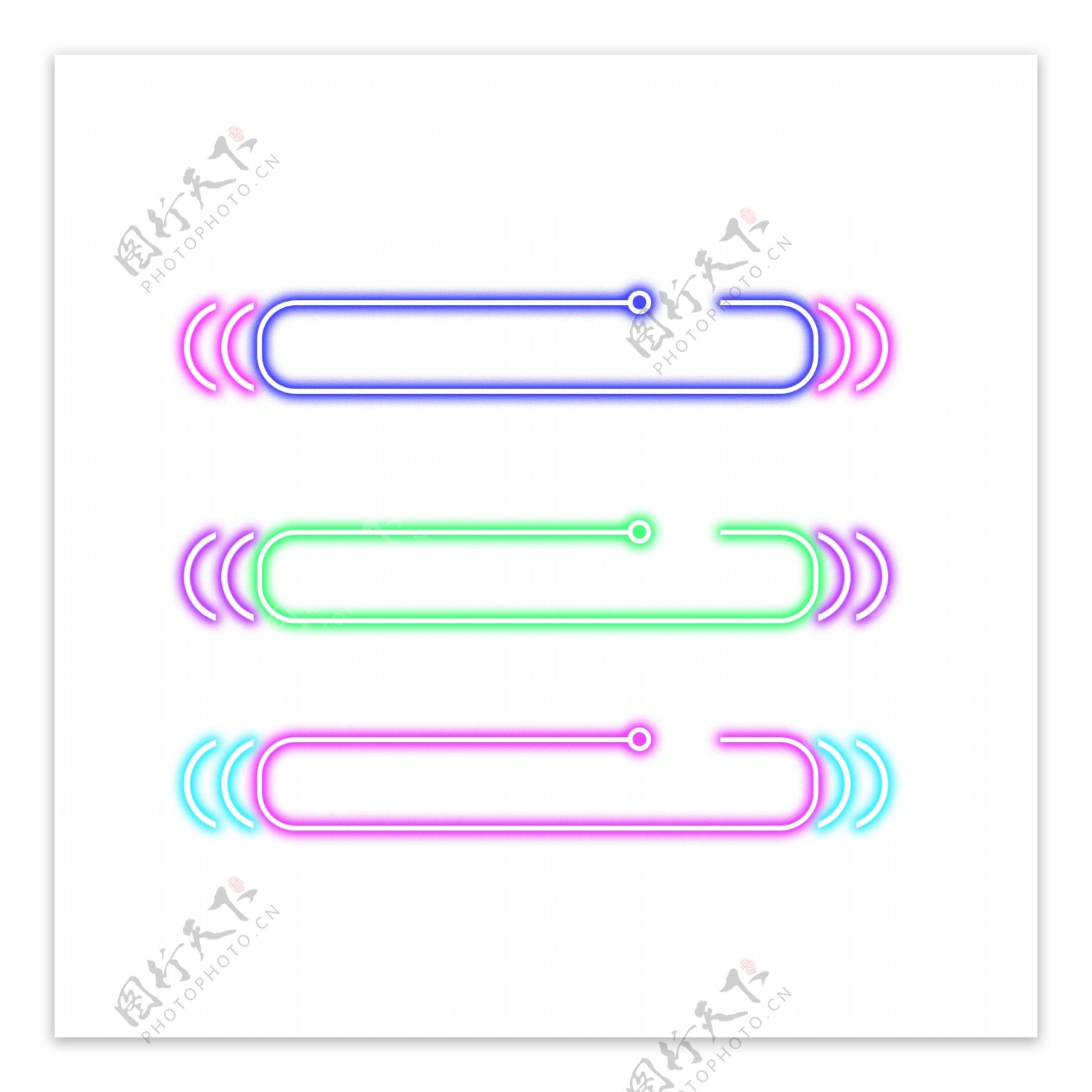 电商发光霓虹灯边框