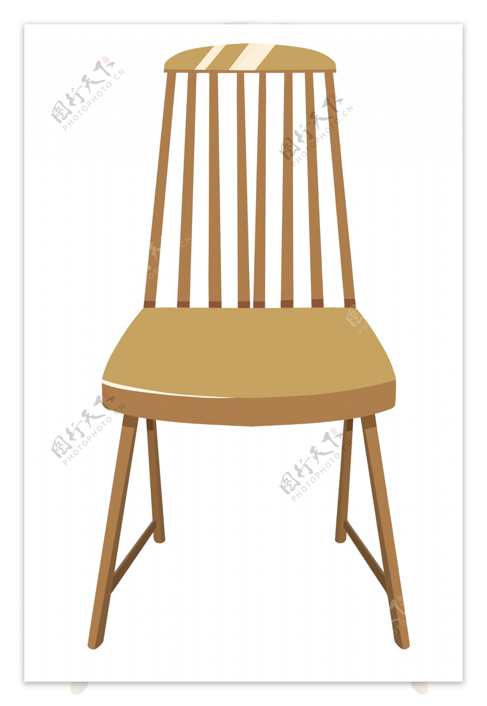 实木家具椅子插画