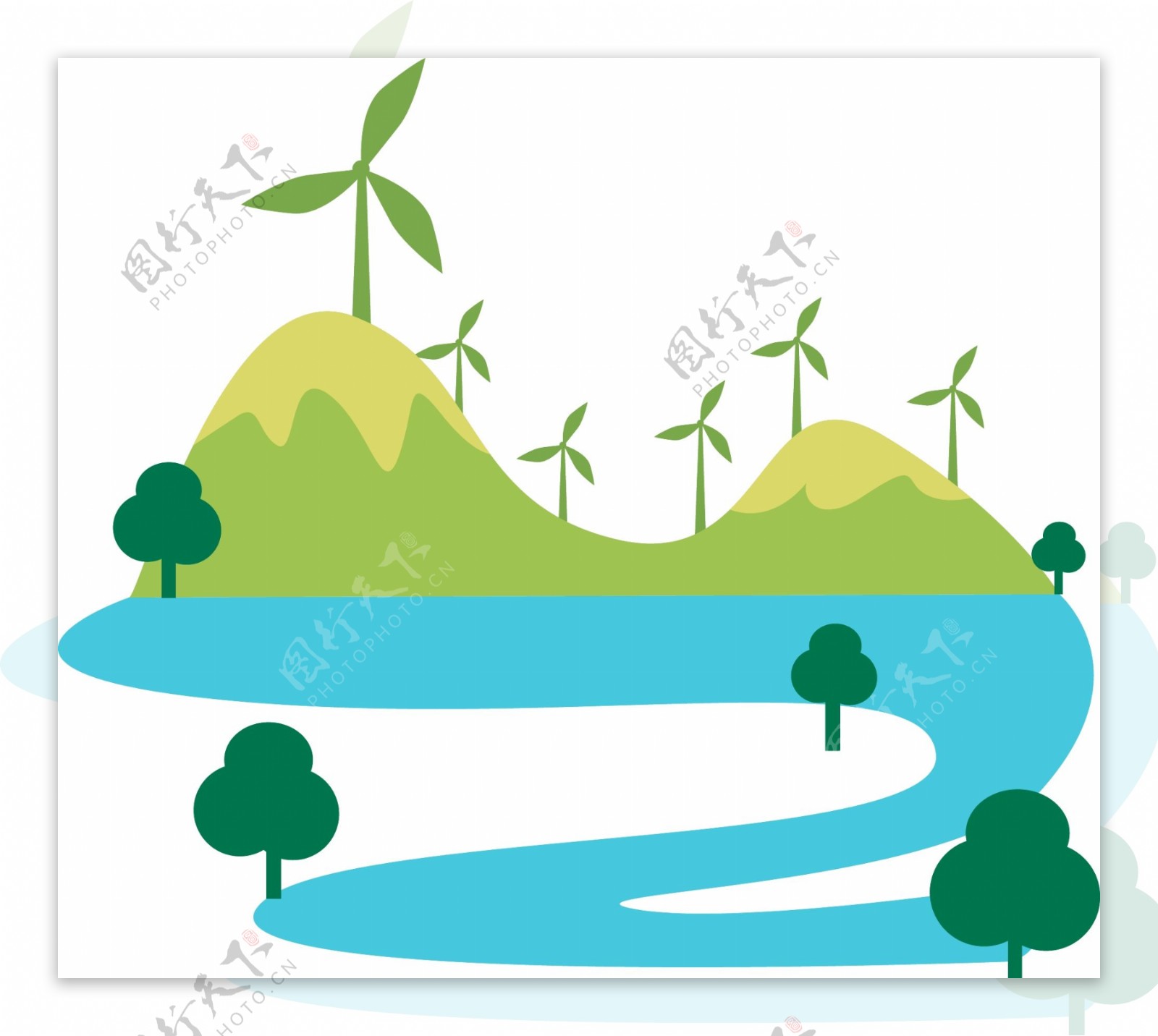 环保植物风车插图
