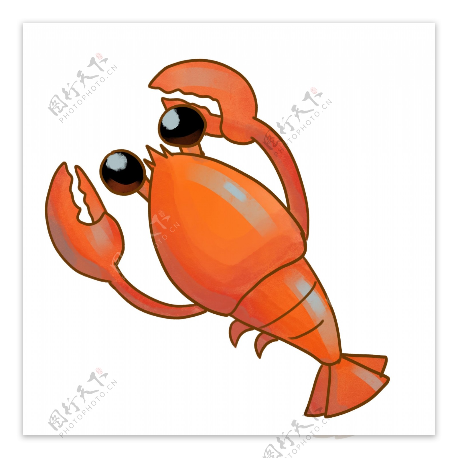 装饰小龙虾图案插图