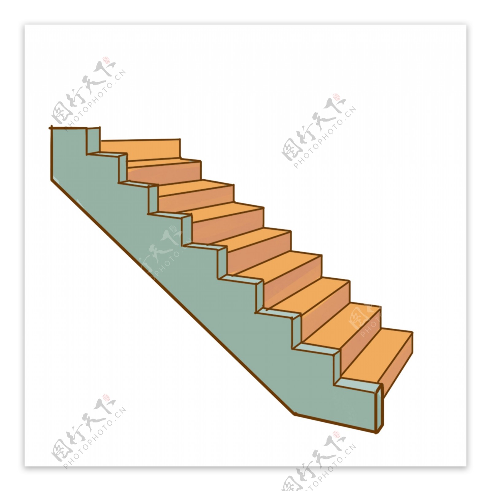 长方形楼梯图案插图