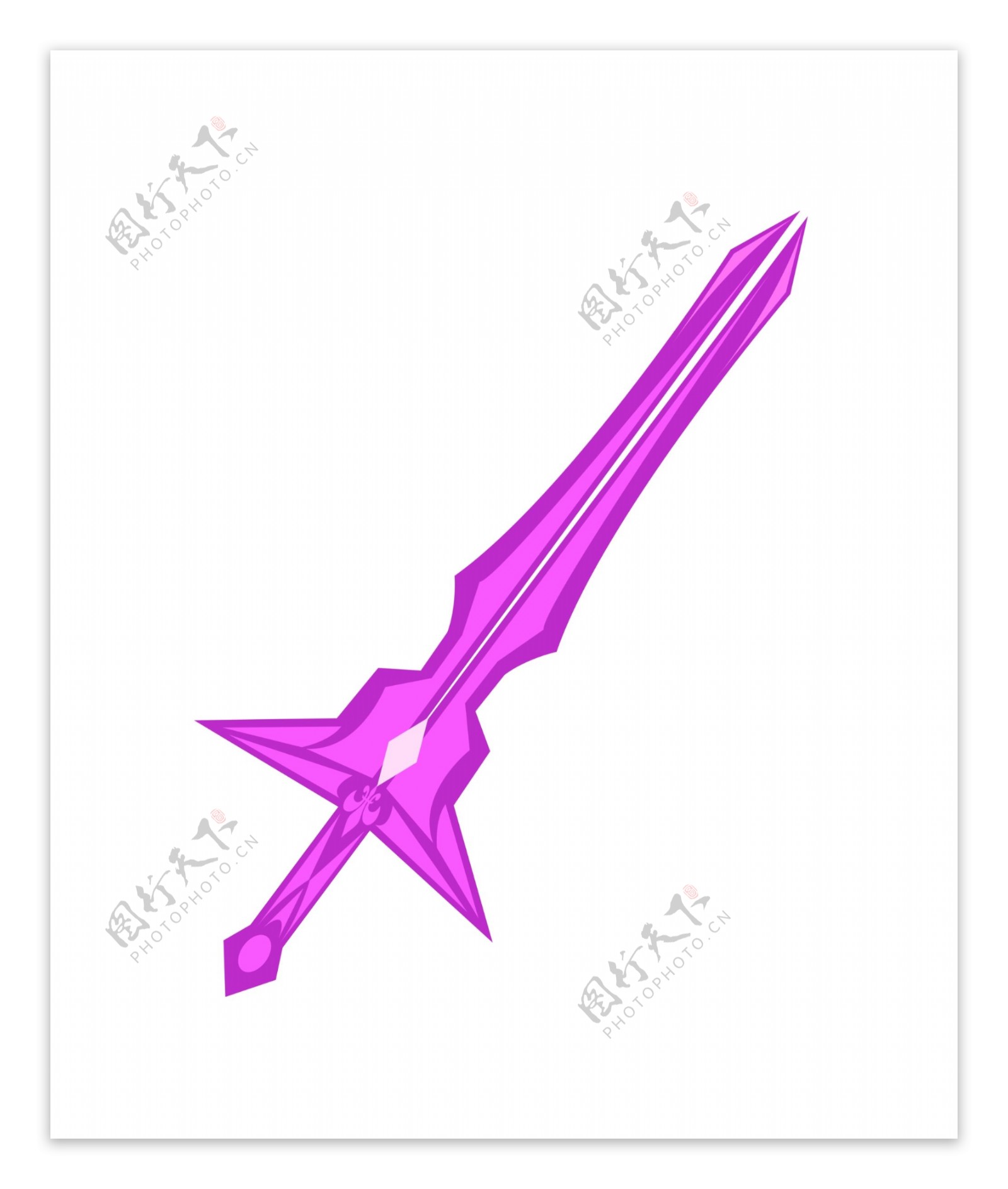 武器紫色仙剑插画