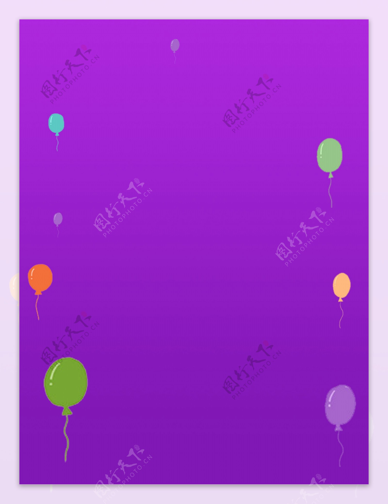 清新彩色气球广告背景