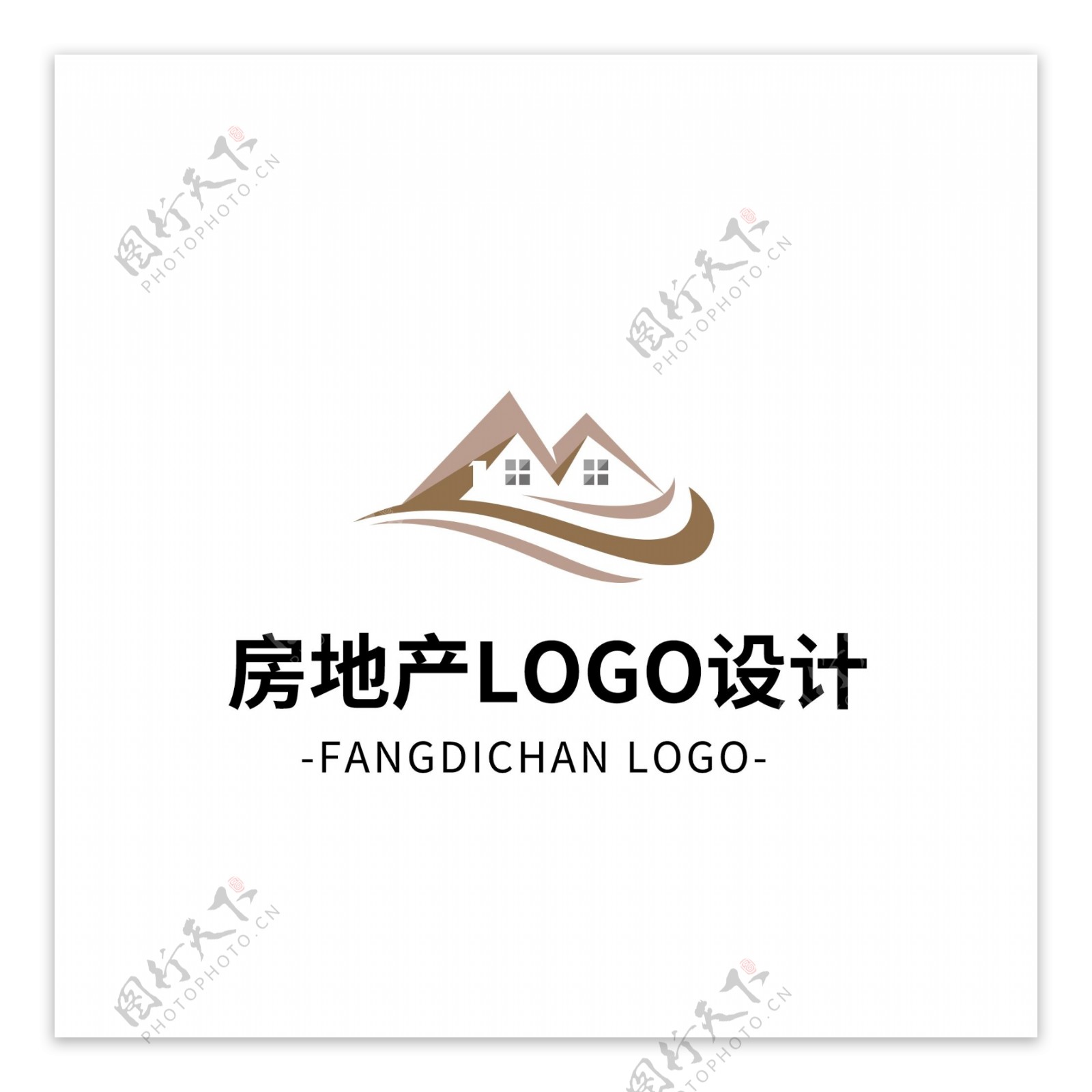 简约大气创意房地产logo标志设计