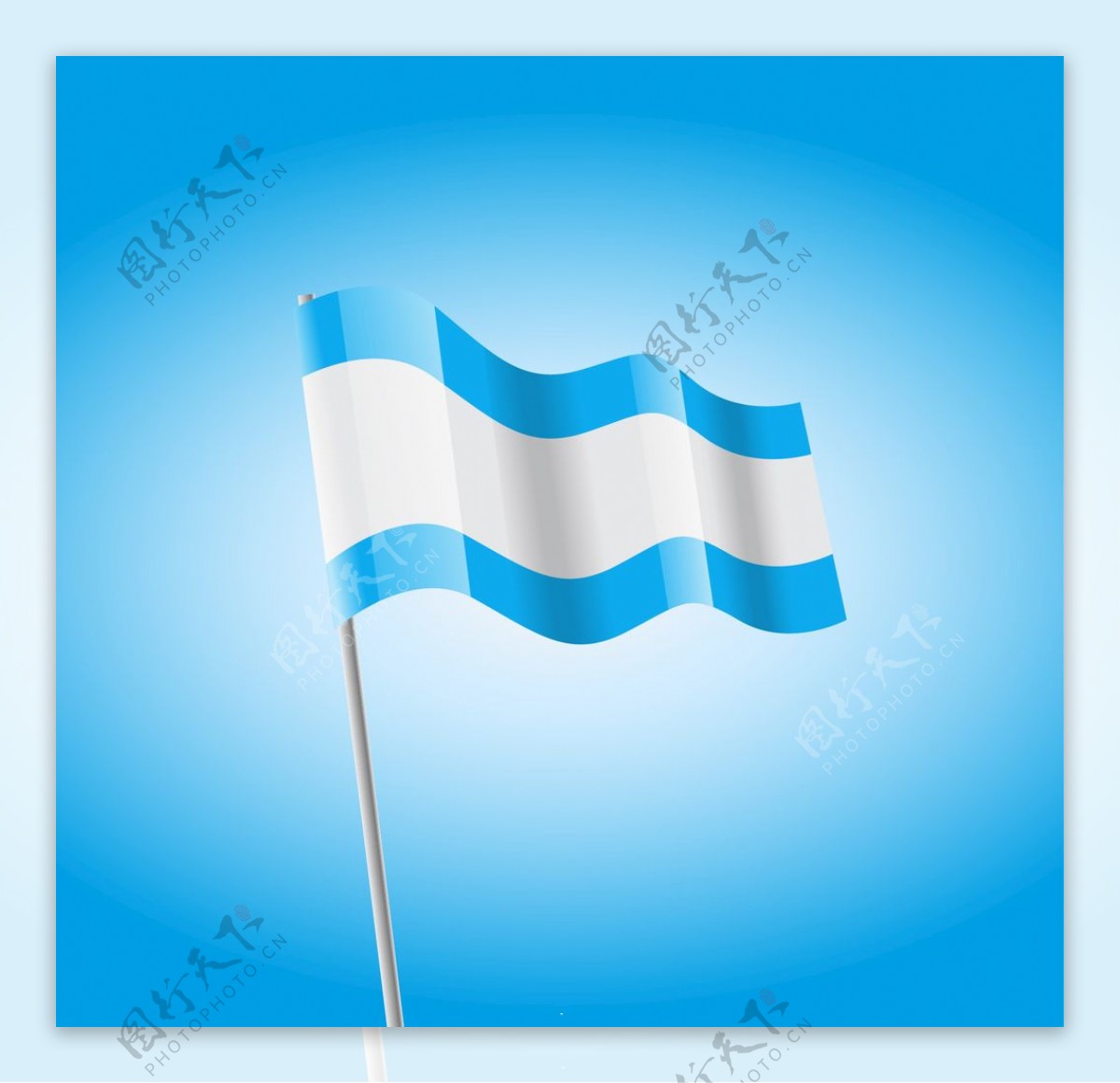 蓝色和白色的旗帜