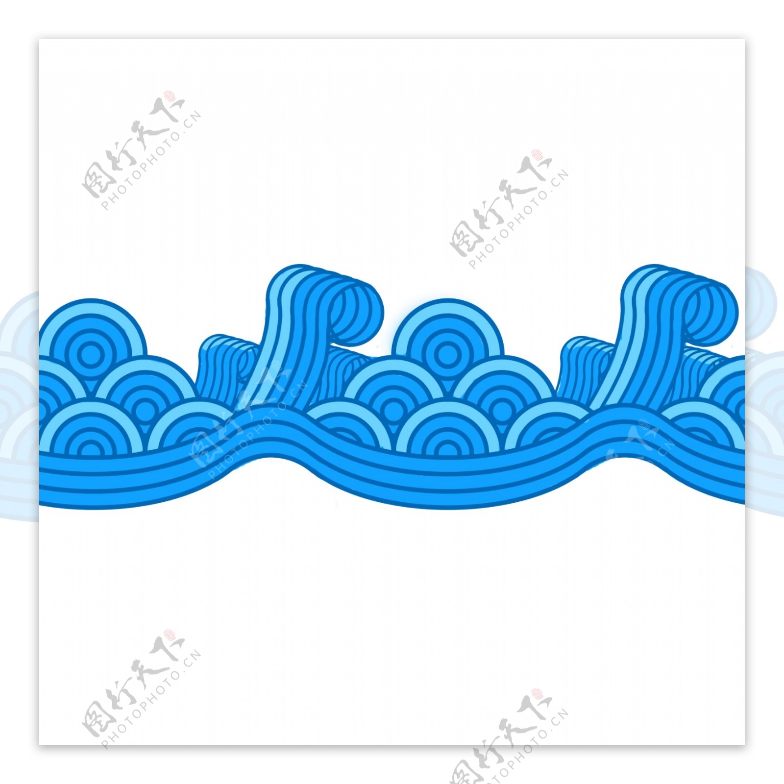 蓝色纹理海浪水纹