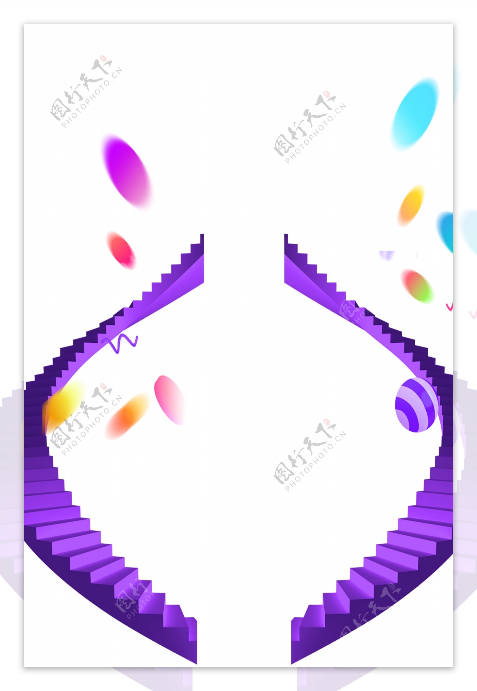 紫色旋转楼梯