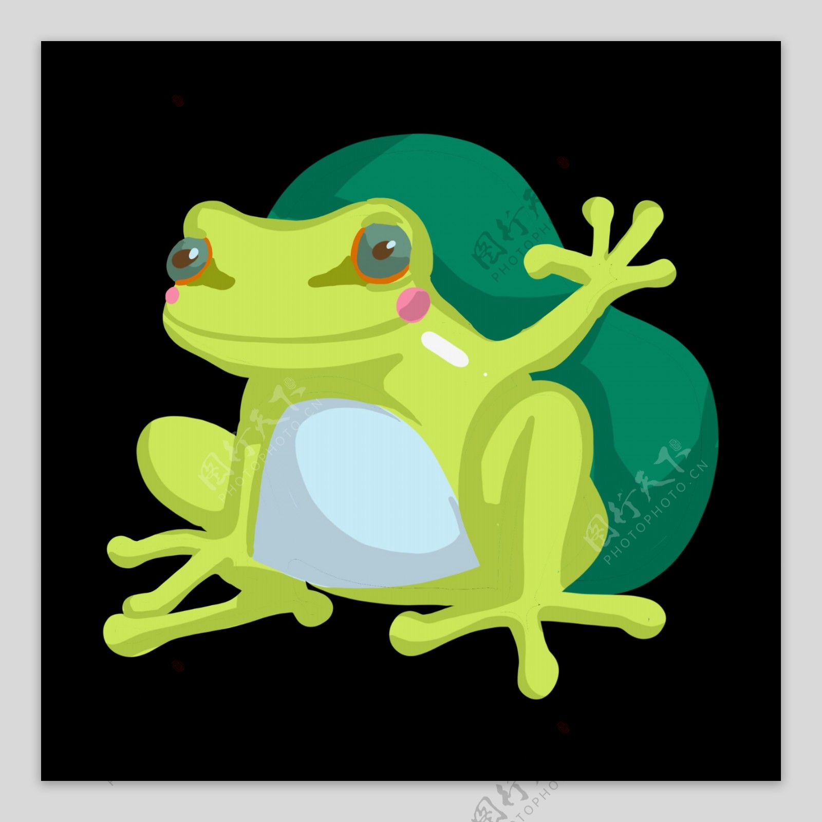 可爱的绿色青蛙