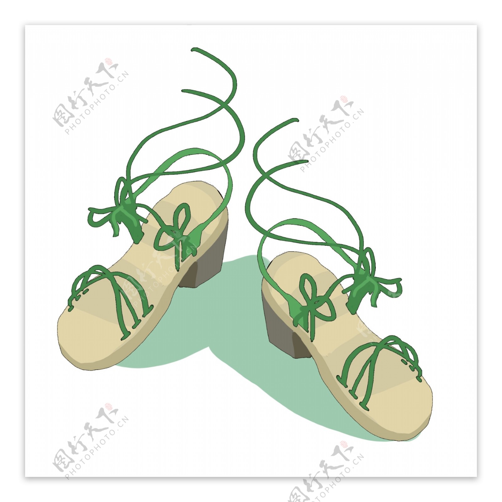 绿色拖鞋