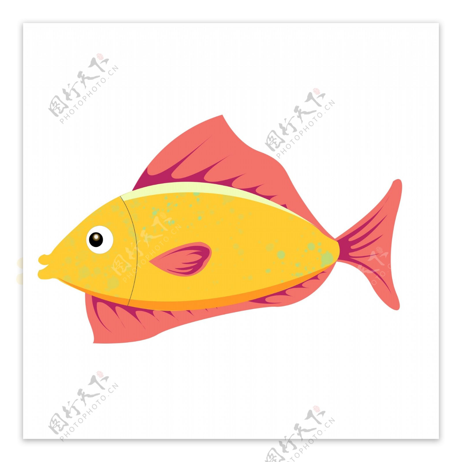 黄色小鱼海洋生物