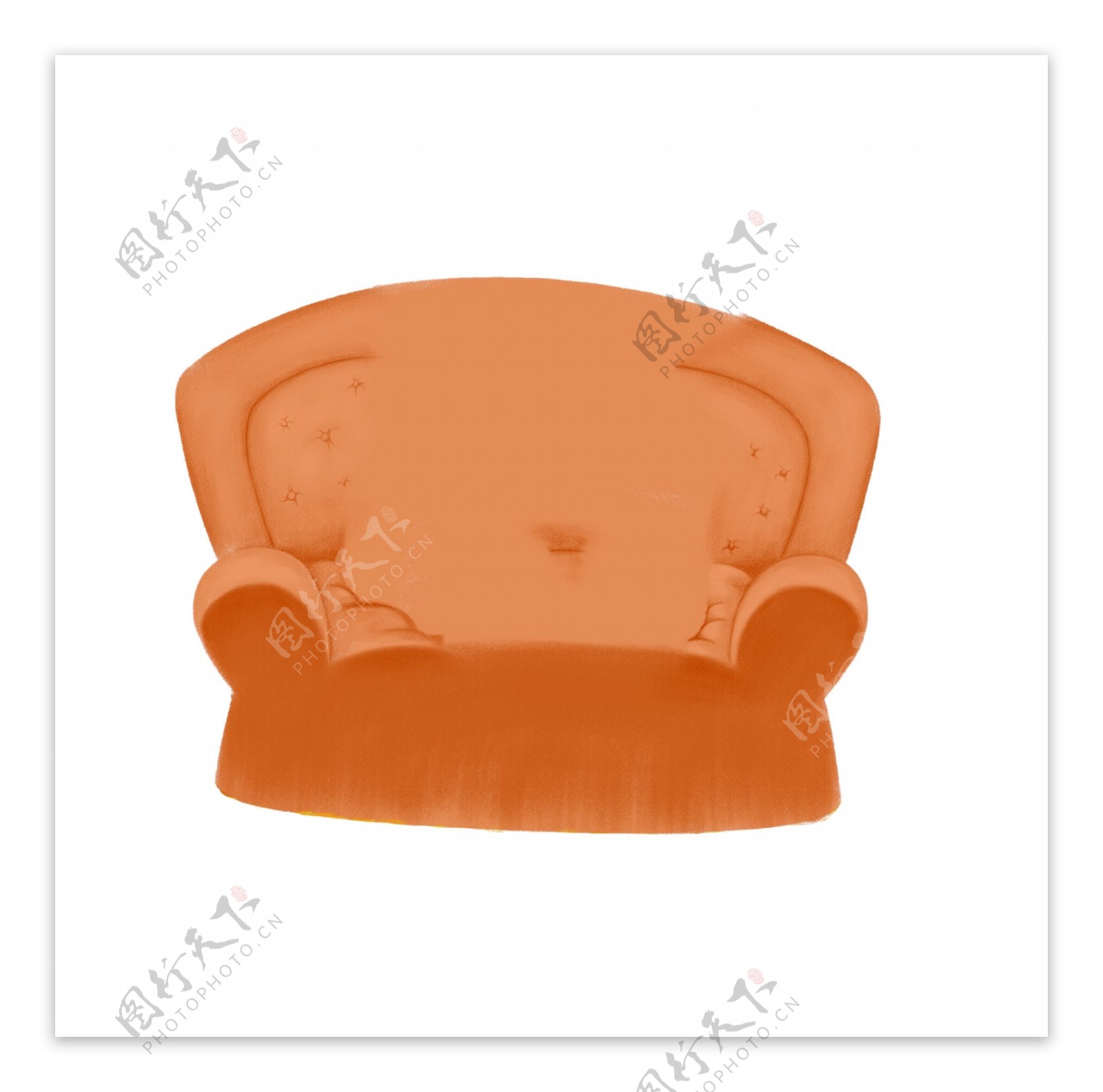 橘红色的沙发