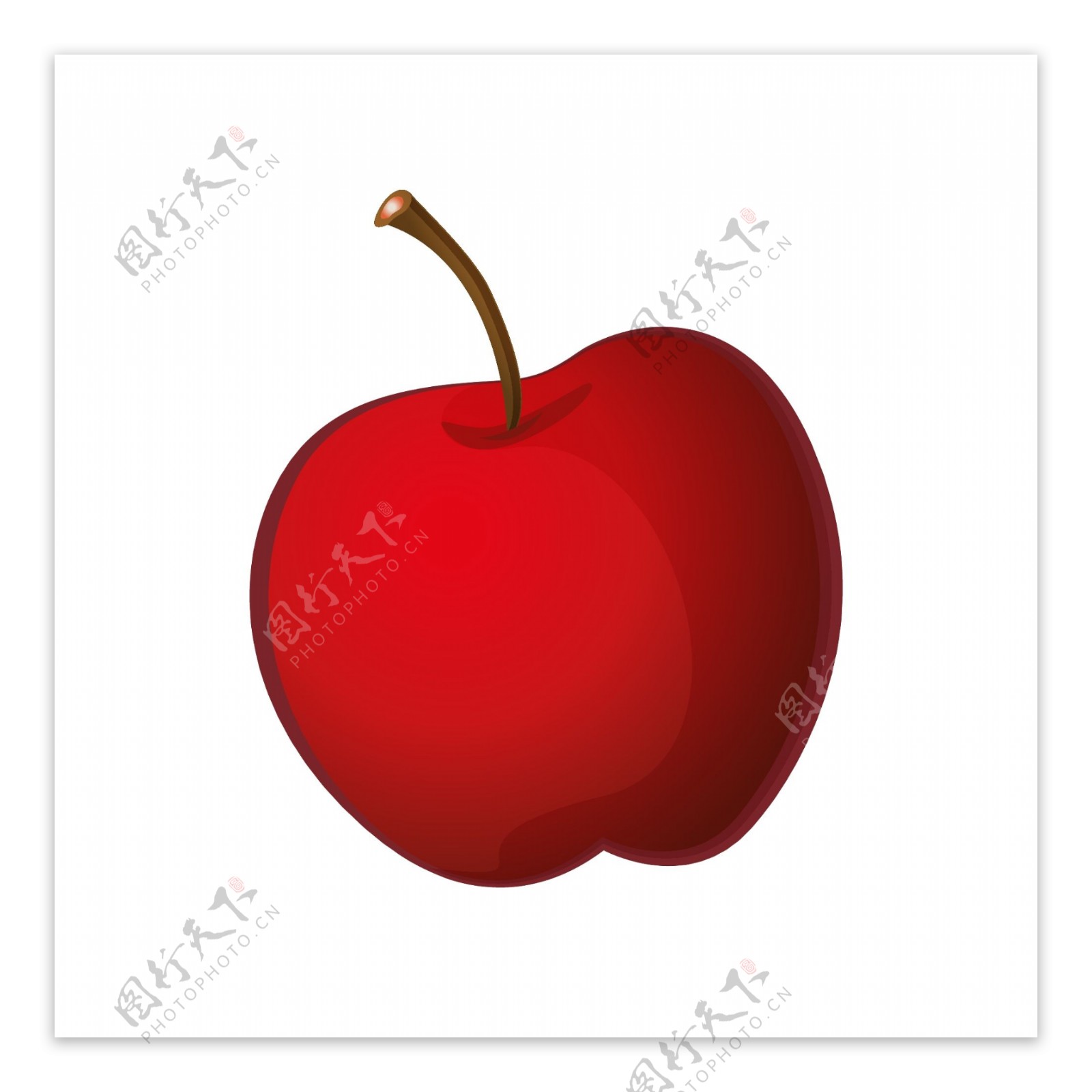 水果红苹果矢量元素卡通