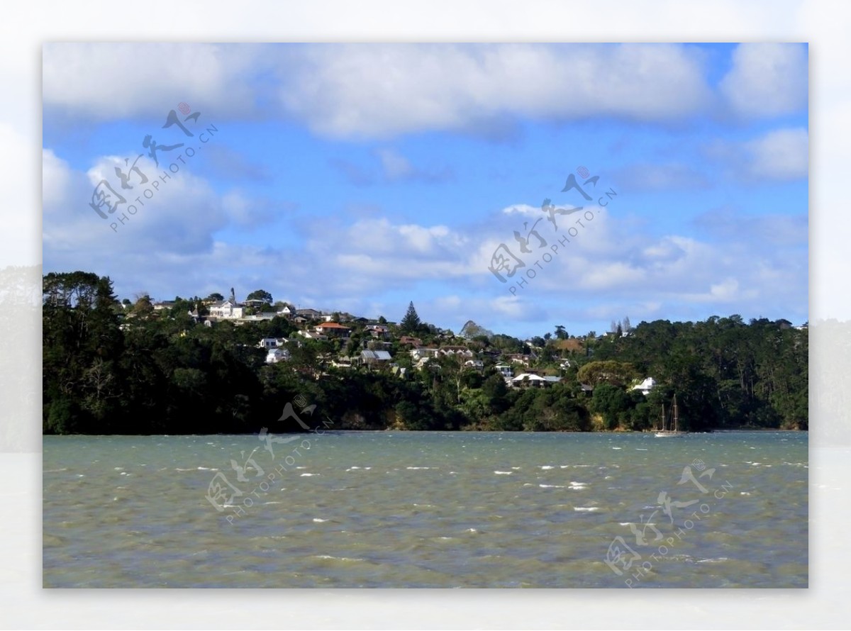 新西兰海滨小镇风景