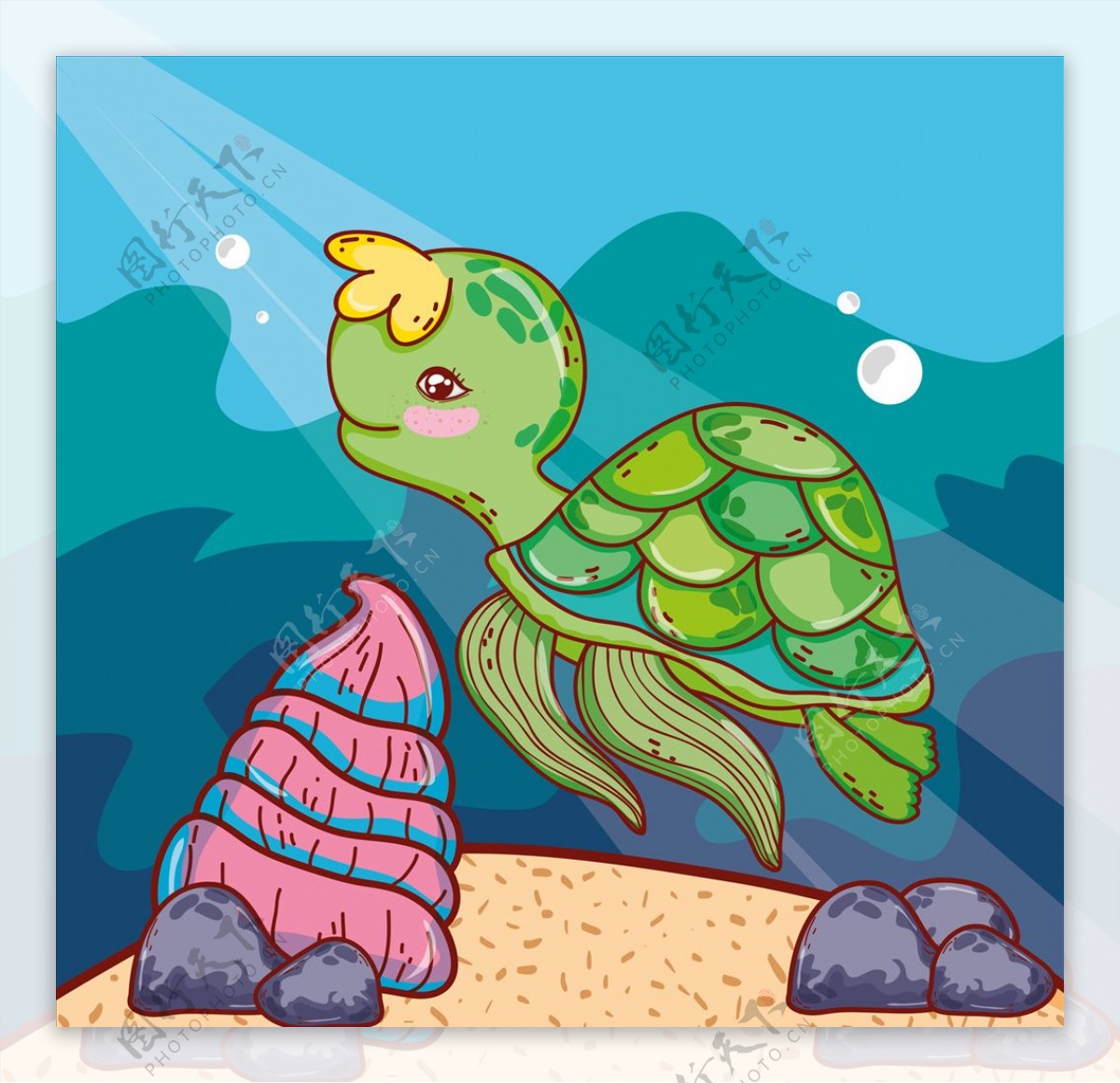 梦见海龟先生|插画|儿童插画|爱尔兰的小精灵 - 原创作品 - 站酷 (ZCOOL)