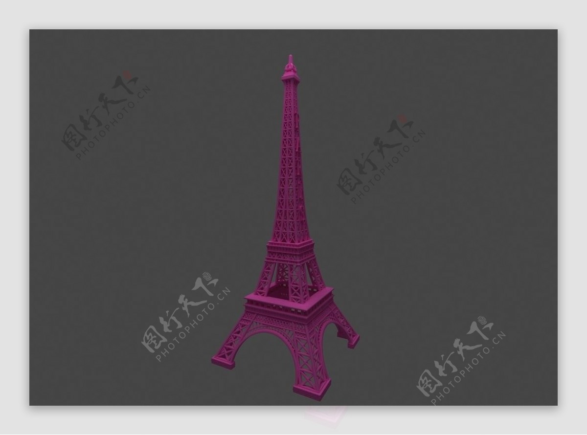 3D粉色网红艾弗尔铁塔
