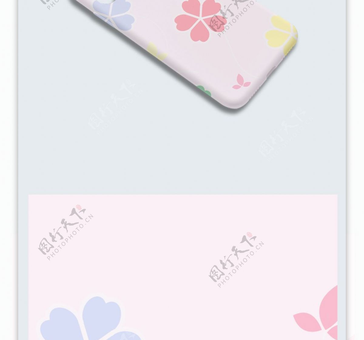 创意粉色花朵手机壳装饰