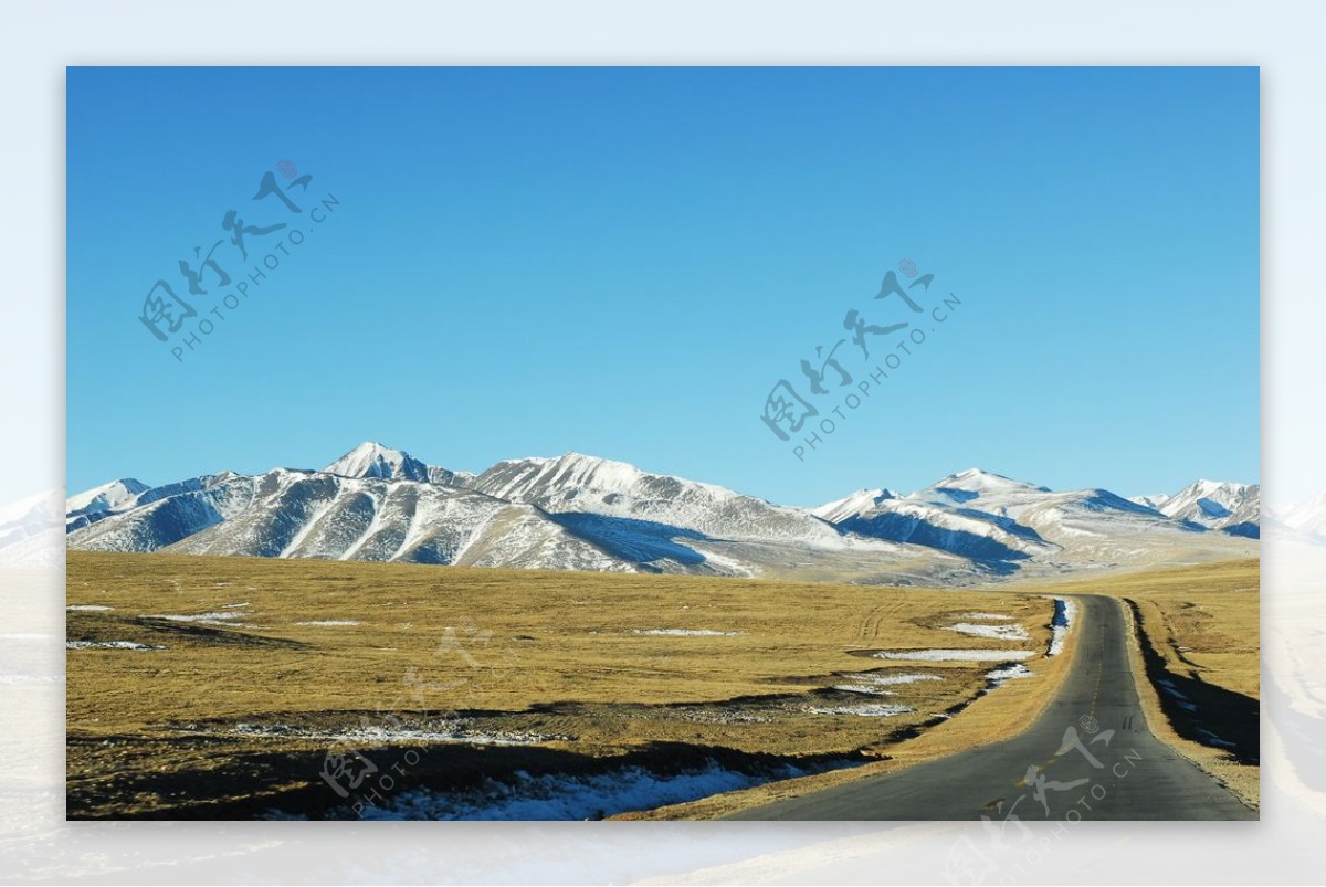 青藏公路高山雪山风景