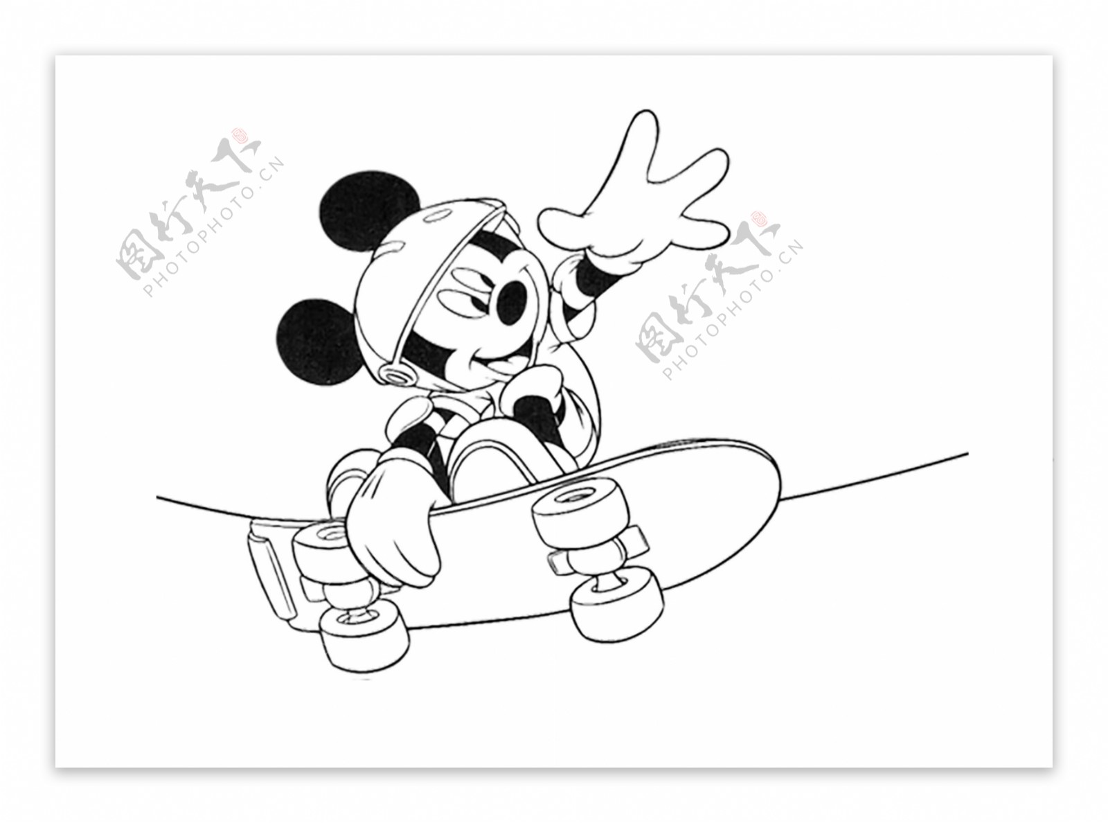 Mickey Mouse Line Drawing at PaintingValley.com | Explore collection of ...