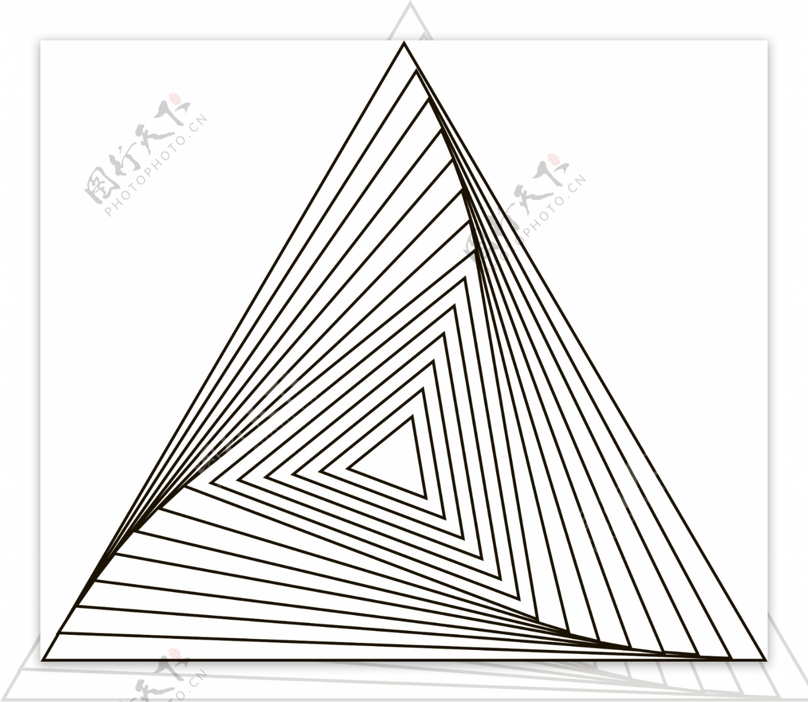 三角形几何韵律线条形状