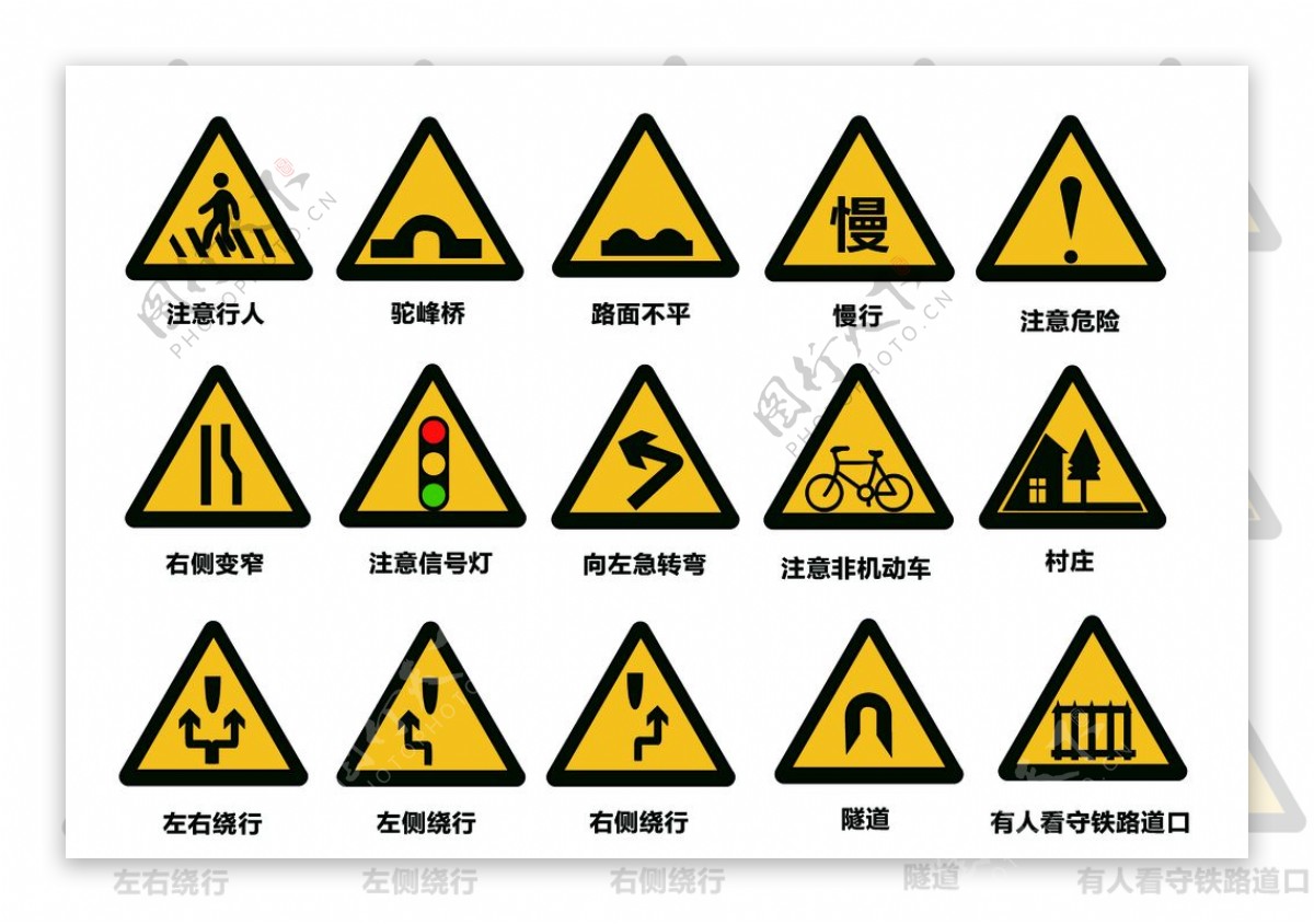 交通警告标识