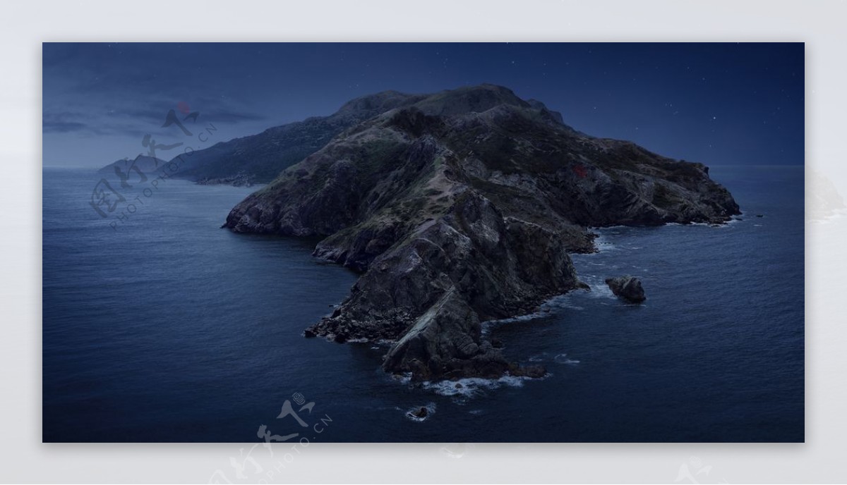 大海小岛海水天空风景