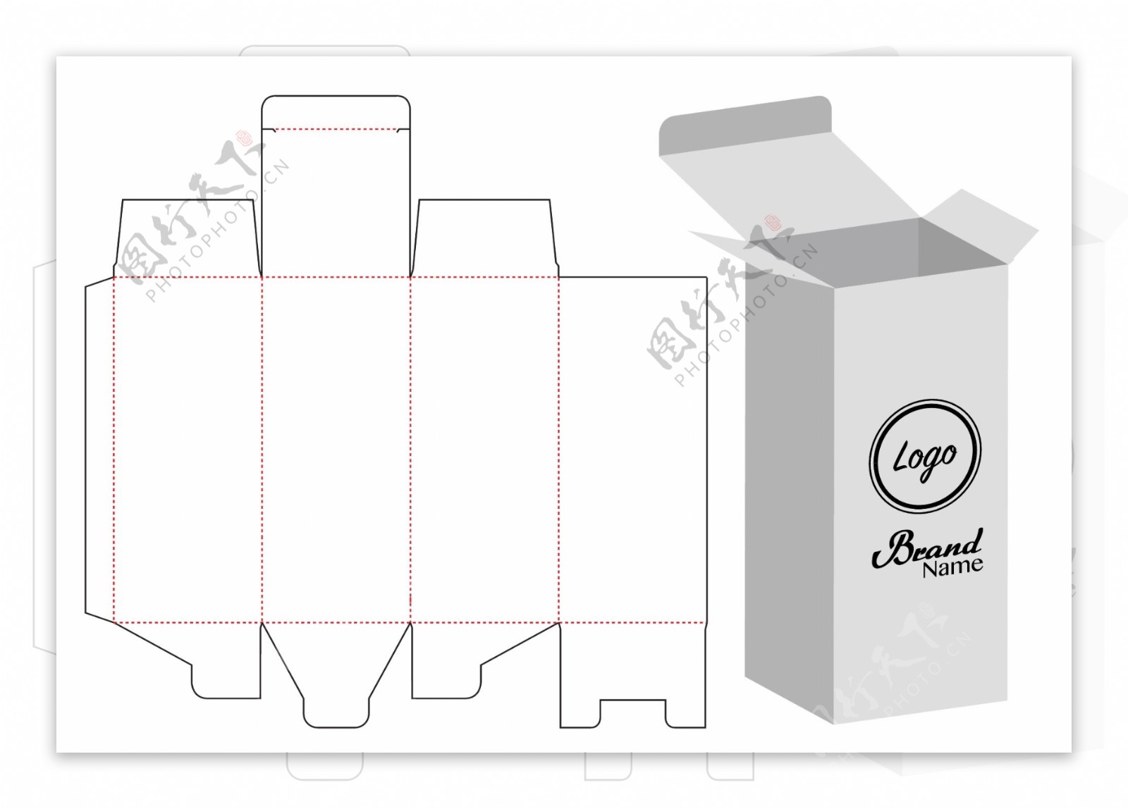 纸质包装盒刀模设计图